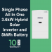 V-Pro Hiconics 3.6kW Hybrid Inverter and 5kWh Battery | All In One | 10 Year Warranty